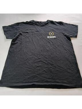 Hanes College Football Playoff Men's Black Cotton T-shirt Short Sleeve L